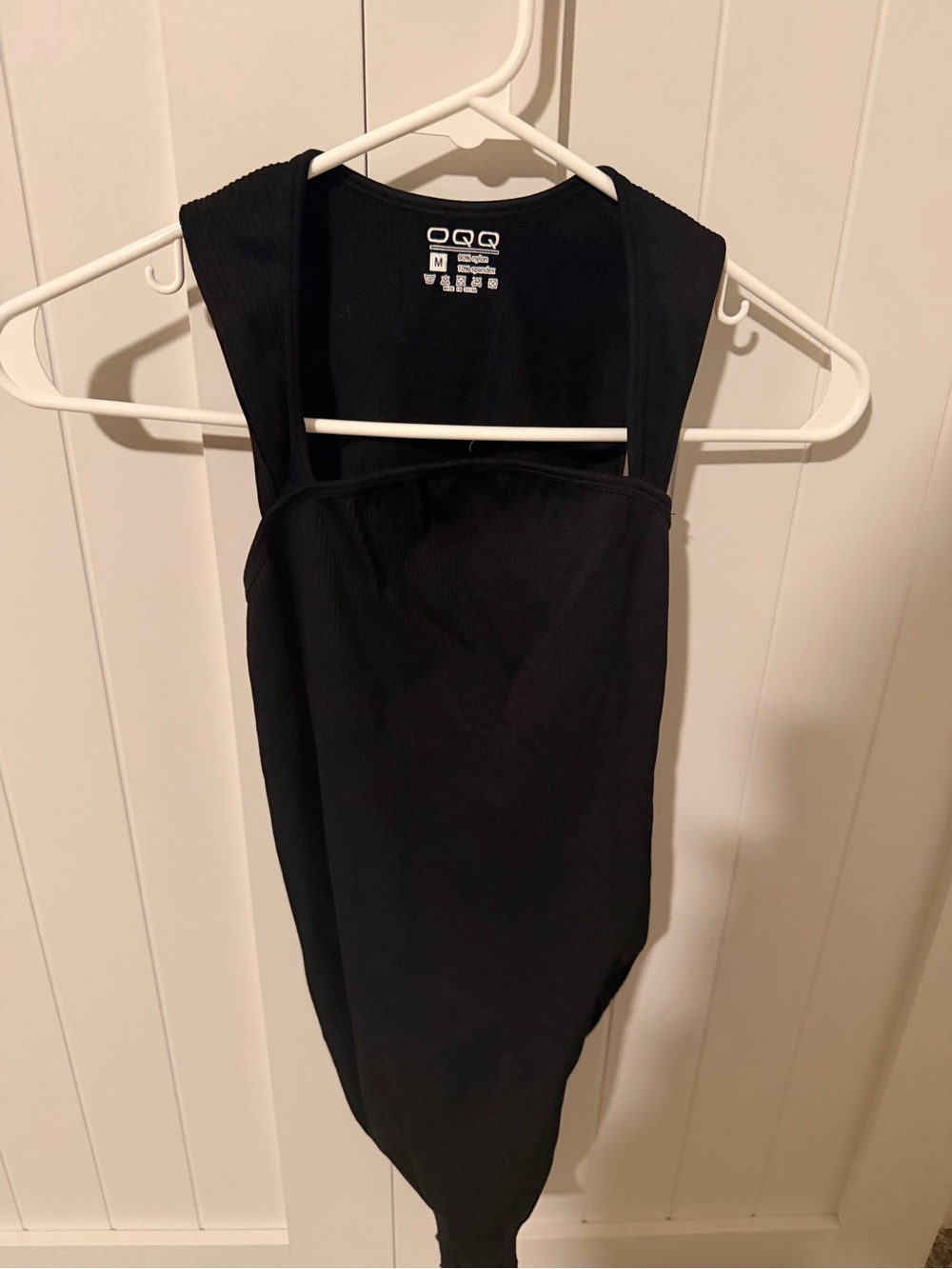 Children's Black One-Piece Bodysuit with Wide Straps